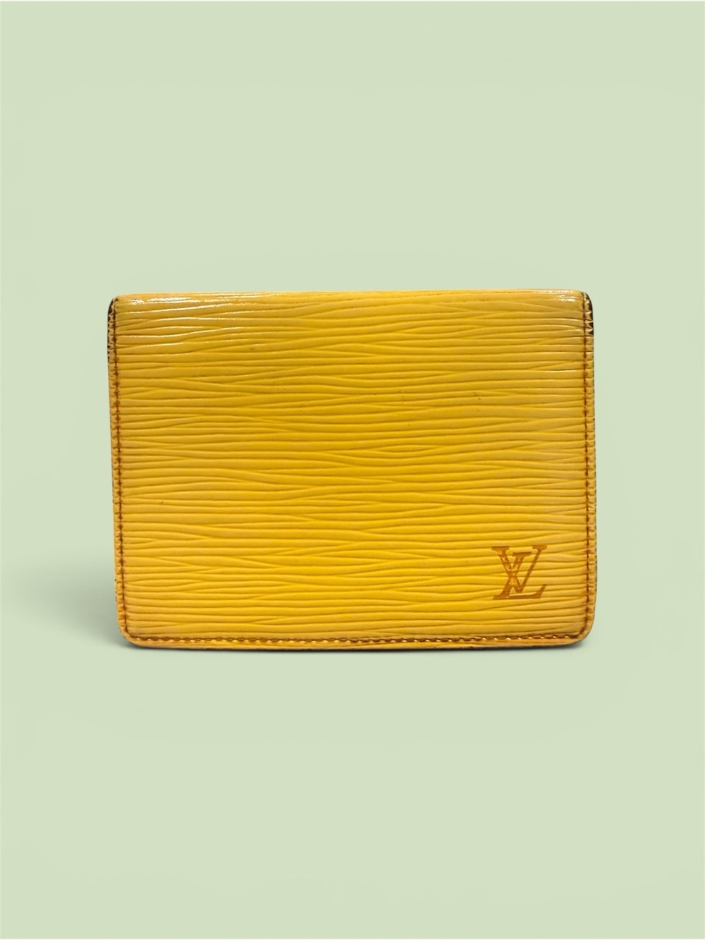 Louis Vuitton Yellow Epi Leather Wallet with LV Monogram